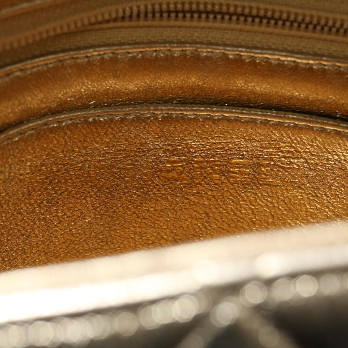 CHANEL Matelasse Shoulder Bag Lamb Skin Gold CC Auth 29567SAV