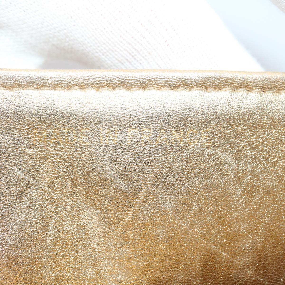 CHANEL Matelasse Shoulder Bag Lamb Skin Gold CC Auth 29567SAV