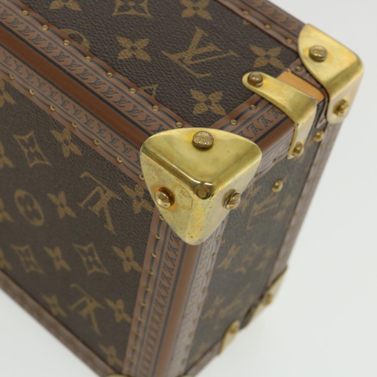 LOUIS VUITTON Monogram Coffret 8 Montor Trunk Watch case M20016 LV Auth 29887S
