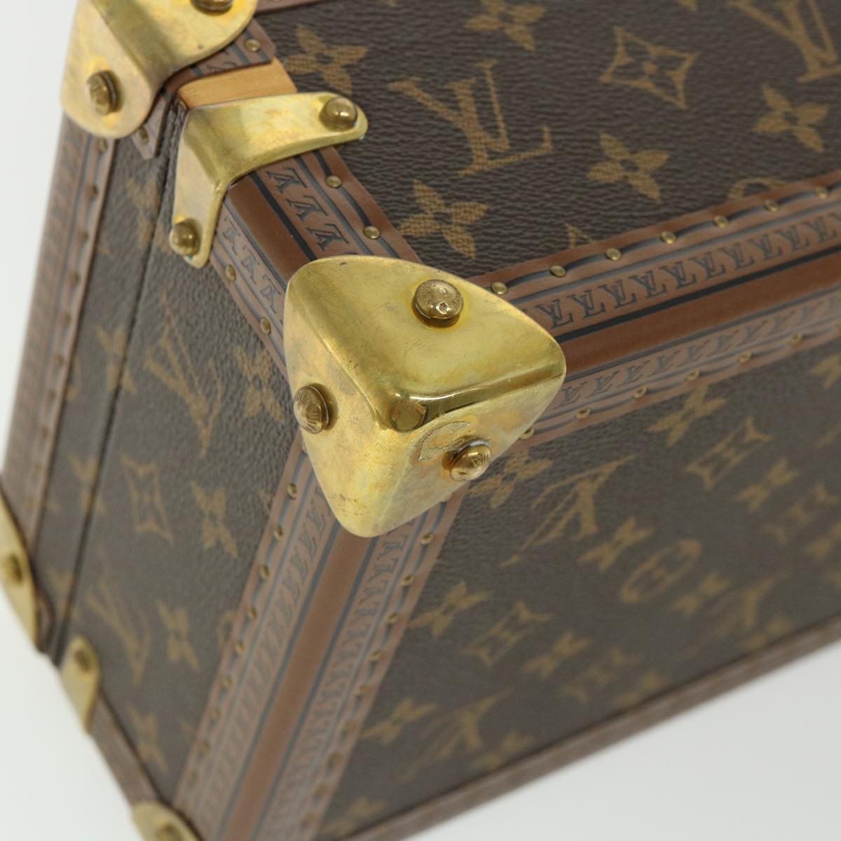 LOUIS VUITTON Monogram Coffret 8 Montor Trunk Watch case M20016 LV Auth 29887S