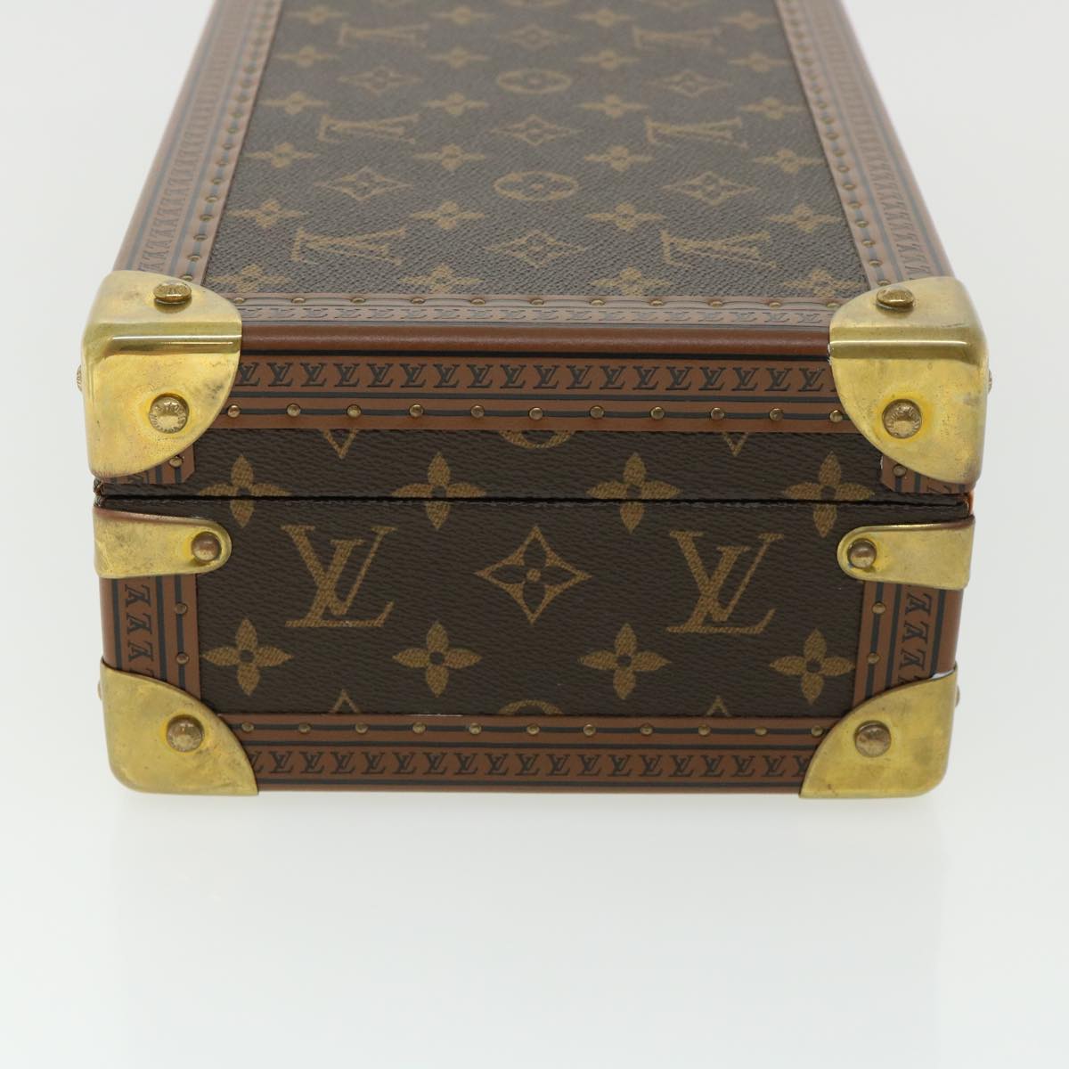LOUIS VUITTON Monogram Coffret 8 Montor Trunk Watch case M20016 LV Auth 29887S