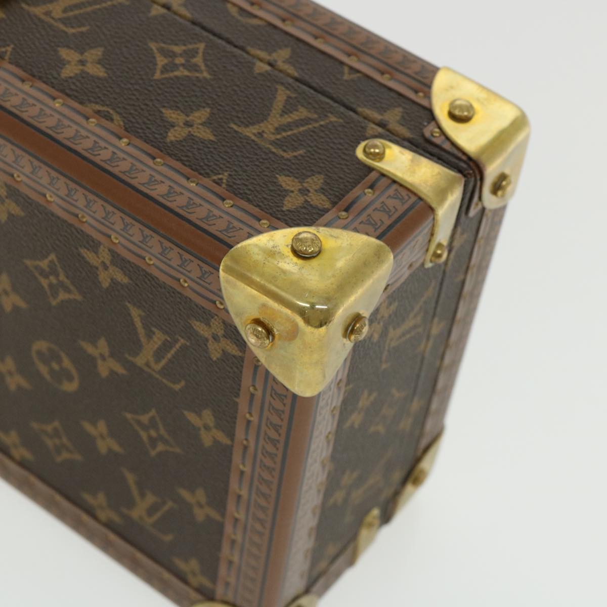 LOUIS VUITTON Monogram Coffret 8 Montor Trunk Watch case M20016 LV Auth 29887S