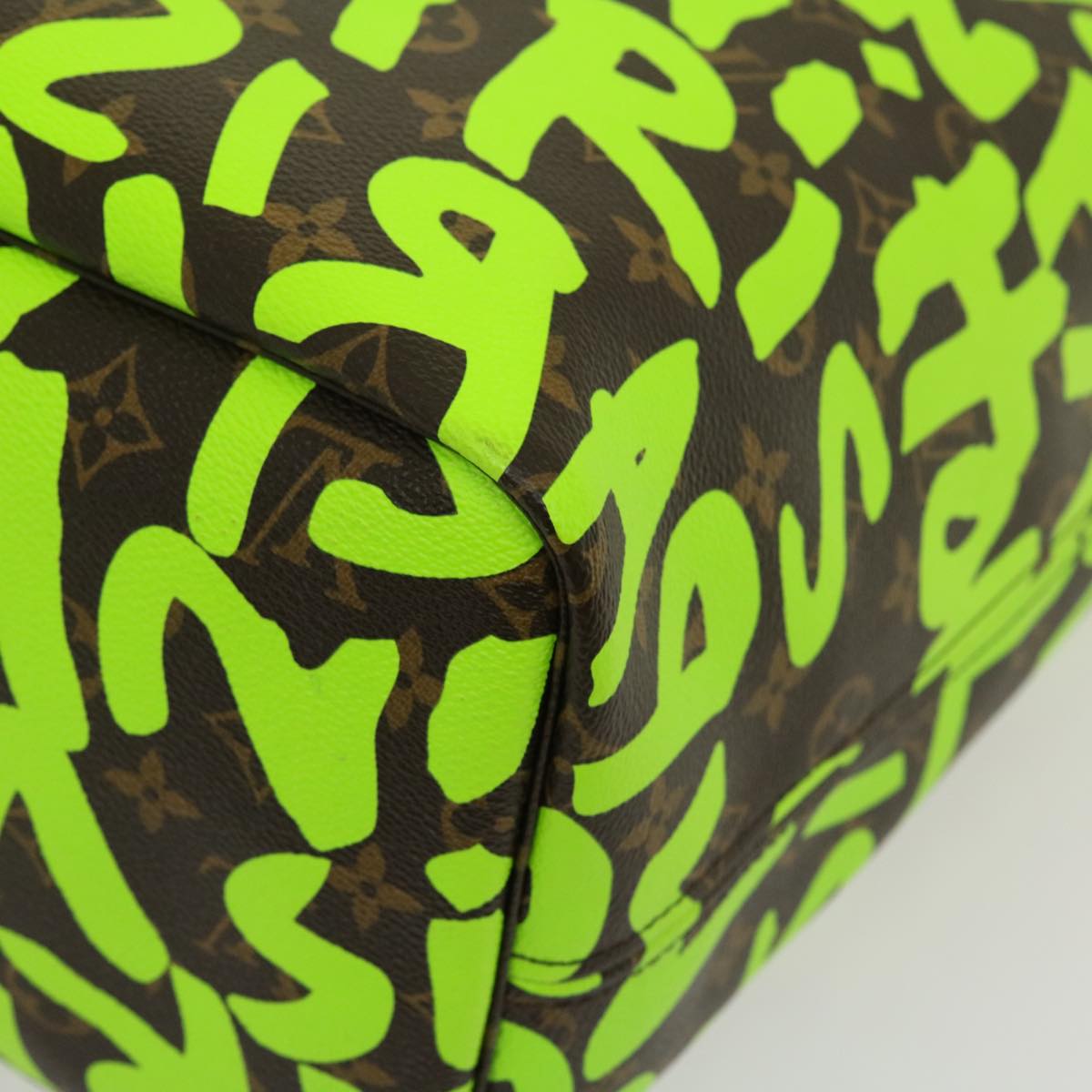 LOUIS VUITTON Monogram Graffiti Neverfull GM Tote Bag Vert M93703 LV Auth 29943SM