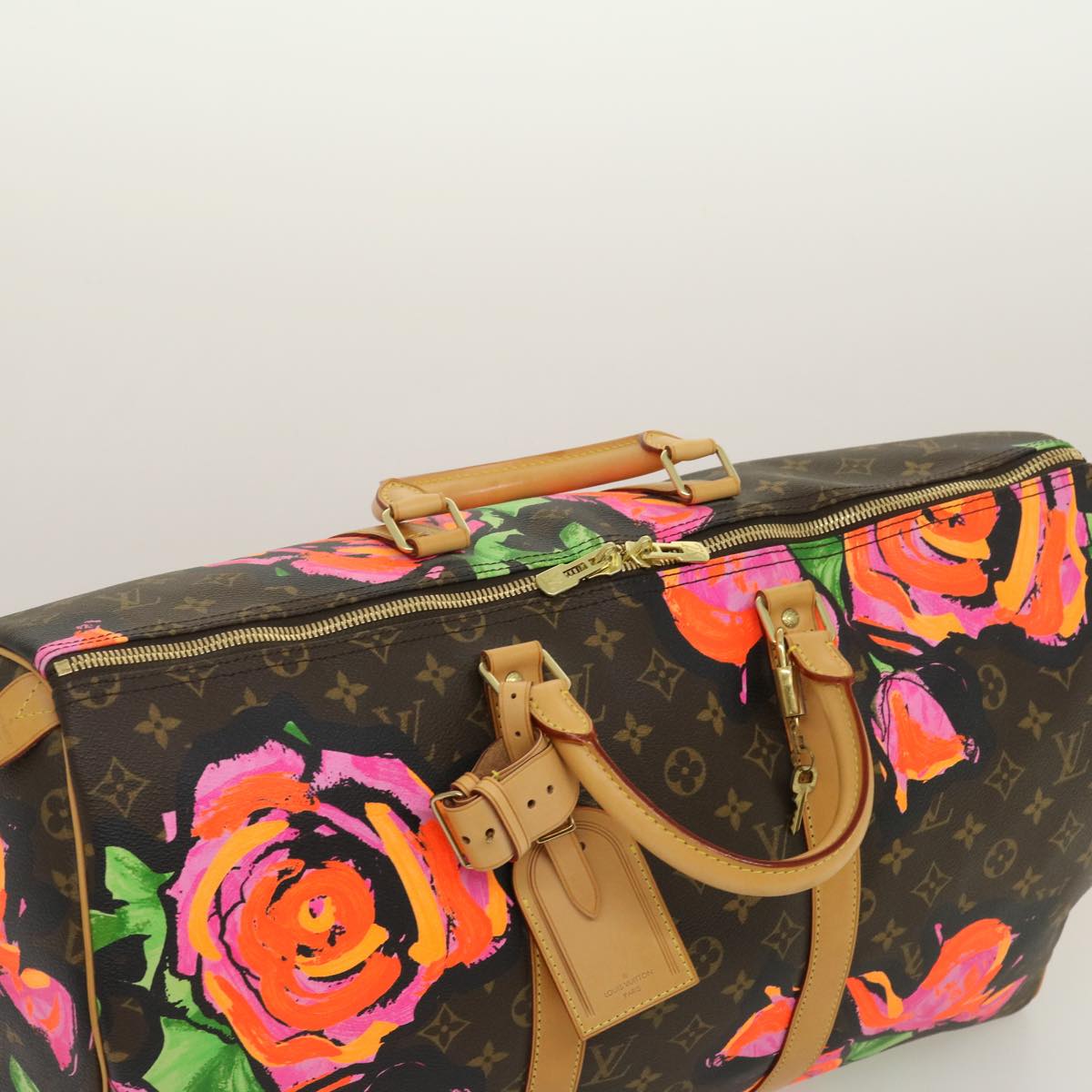 LOUIS VUITTON Monogram Rose Keepall 50 Boston Bag M48605 LV Auth 29944SV