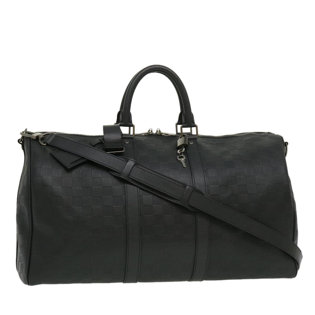 LOUIS VUITTON Damier Infini Keepall Bandouliere 45 Boston Bag N41145 LV 29957S