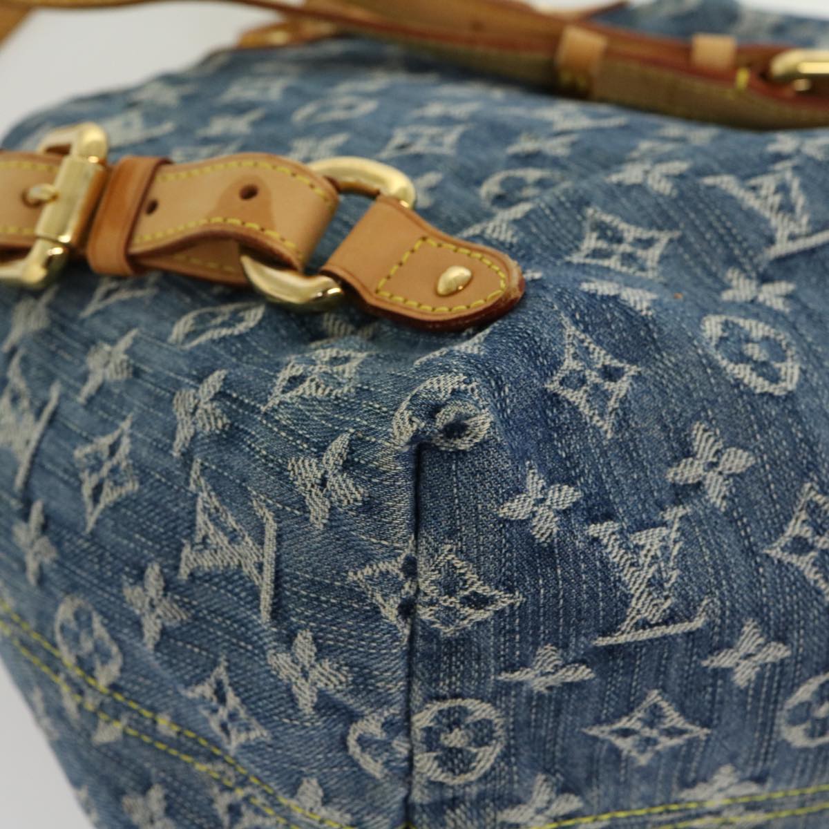 LOUIS VUITTON Monogram Denim Sac A Dos GM Backpack Blue M95056 LV Auth 30454A