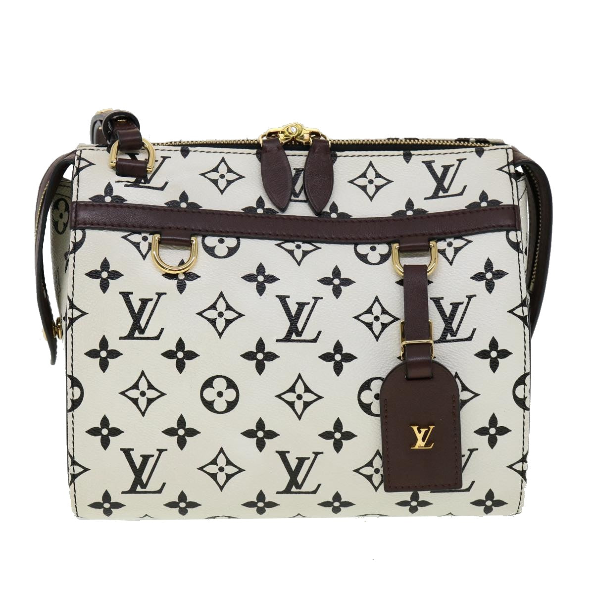 LOUIS VUITTON Monogram Speedy Amazon PM Shoulder Bag White M42210 Auth 30478SM