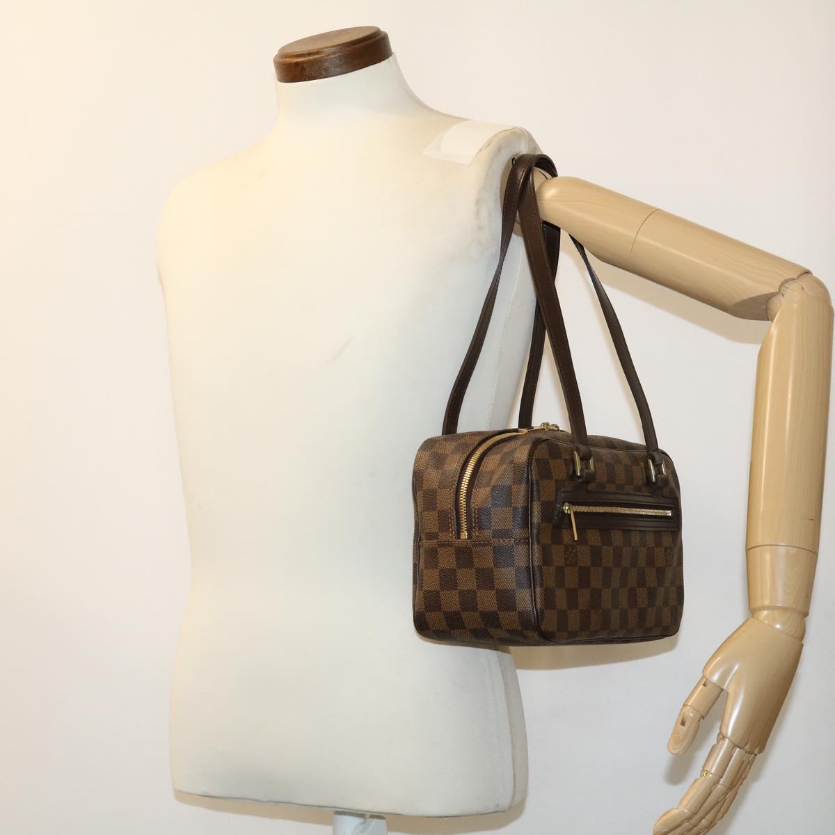 LOUIS VUITTON Damier Cite MM Hand Bag SPO N48068 LV Auth 30508SAV