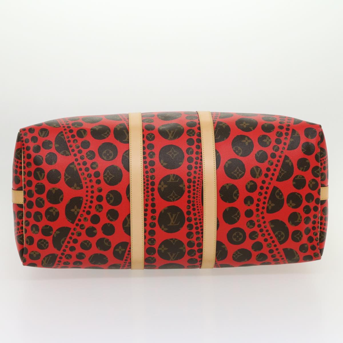 LOUIS VUITTON Monogram Yayoi Kusama Keepall Bandouliere55 Bag M40695 Auth 30515SV