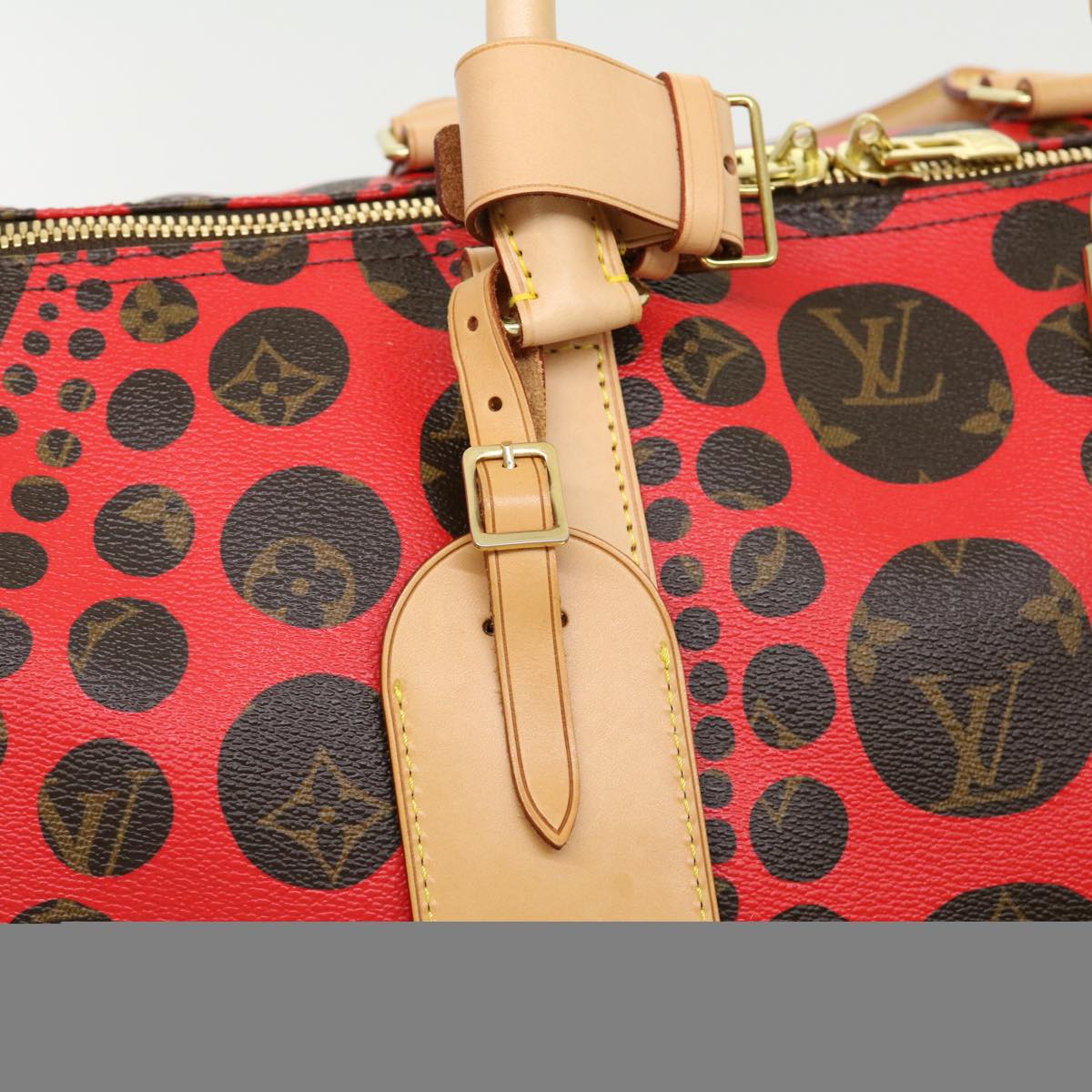 LOUIS VUITTON Monogram Yayoi Kusama Keepall Bandouliere55 Bag M40695 Auth 30515SV