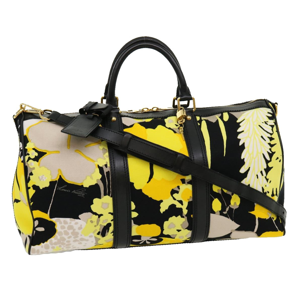 LOUIS VUITTON Toile Canwan Keepall Bandouliere 50 Boston Bag M95366 Auth 30574S