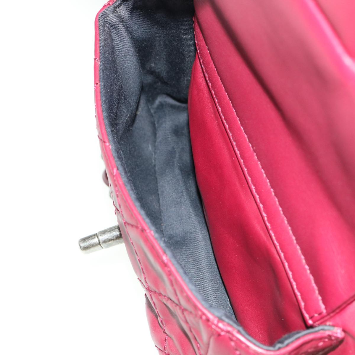 CHANEL Matelasse Chain Backpack Lamb Skin Bordeaux CC Auth 30736SAV
