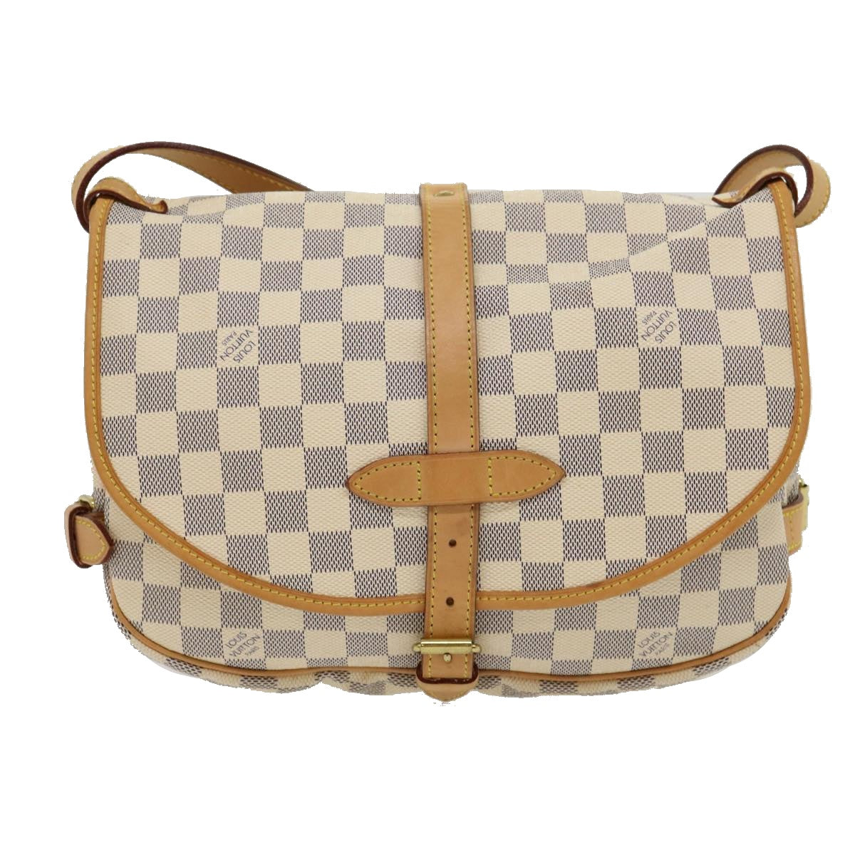 LOUIS VUITTON Damier Azur Canvas Saumur 30 Shoulder Bag N48202 LV Auth 31179SAV