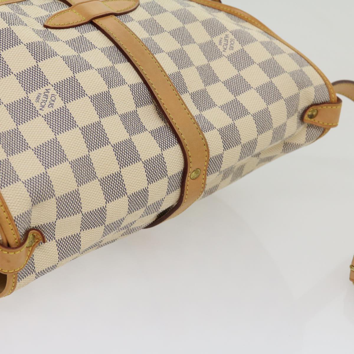 LOUIS VUITTON Damier Azur Canvas Saumur 30 Shoulder Bag N48202 LV Auth 31179SAV