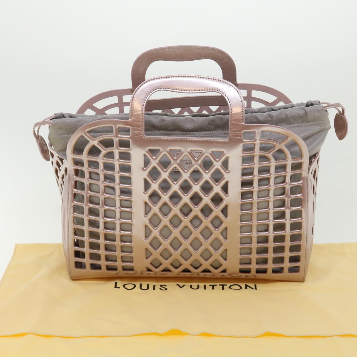 LOUIS VUITTON Patent Leather Jerry MM Hand Bag Purple M94207 LV Auth 31293V