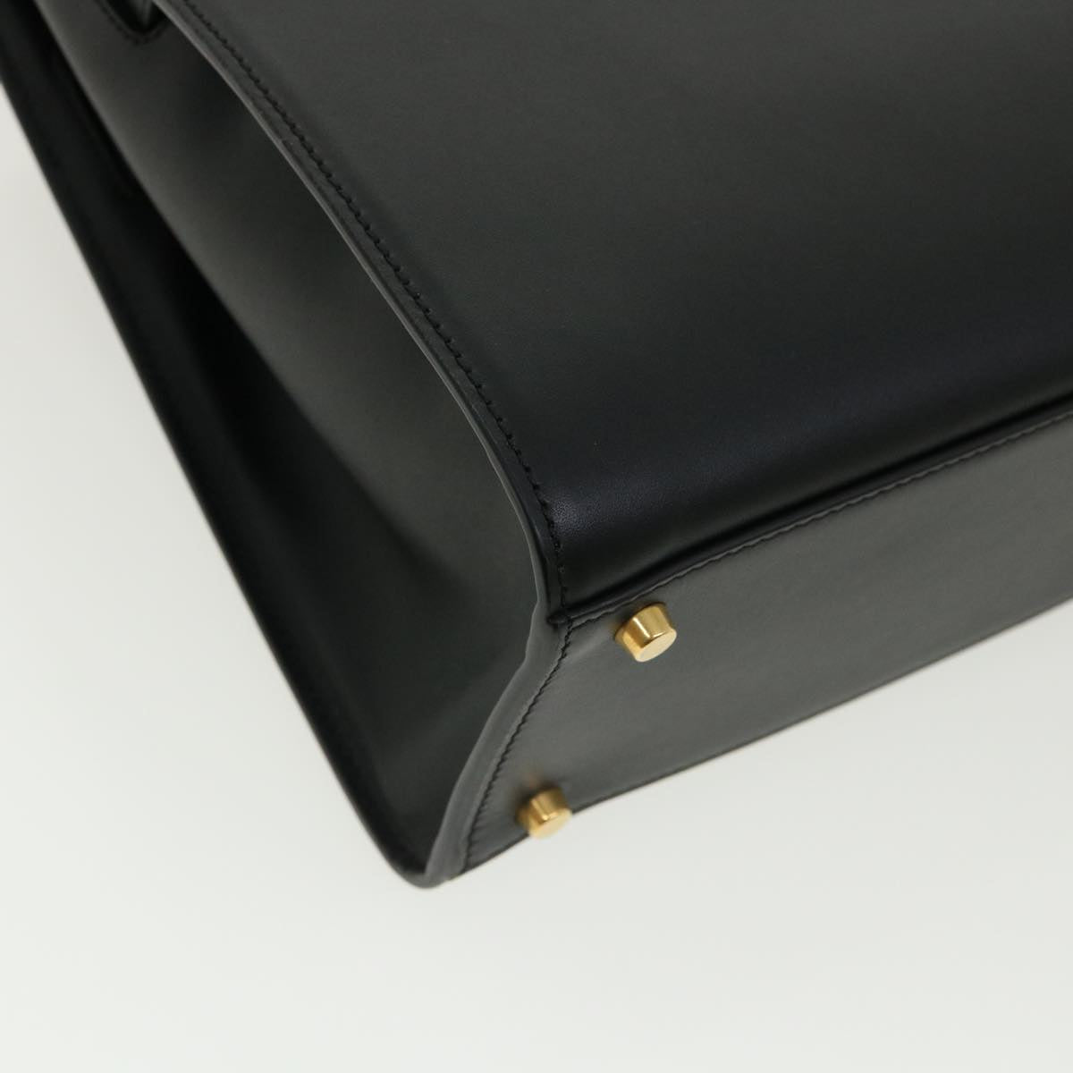 VERSACE Hand Bag Leather 2way Black DBFG311 Auth 31495V