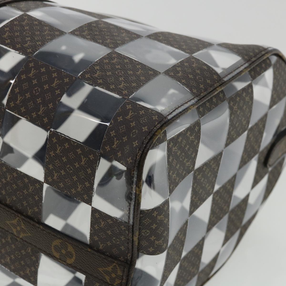 LOUIS VUITTON Monogram chess Keepall Bandouliere 50 Boston M20864 LV Auth 31818S