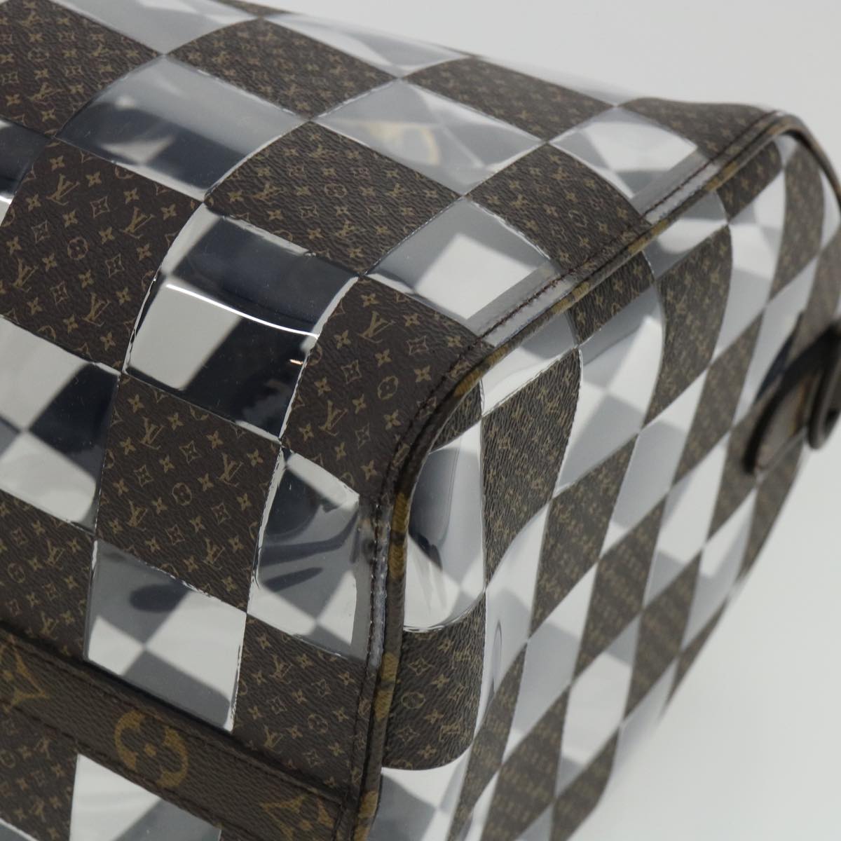 LOUIS VUITTON Monogram chess Keepall Bandouliere 50 Boston M20864 LV Auth 31818S