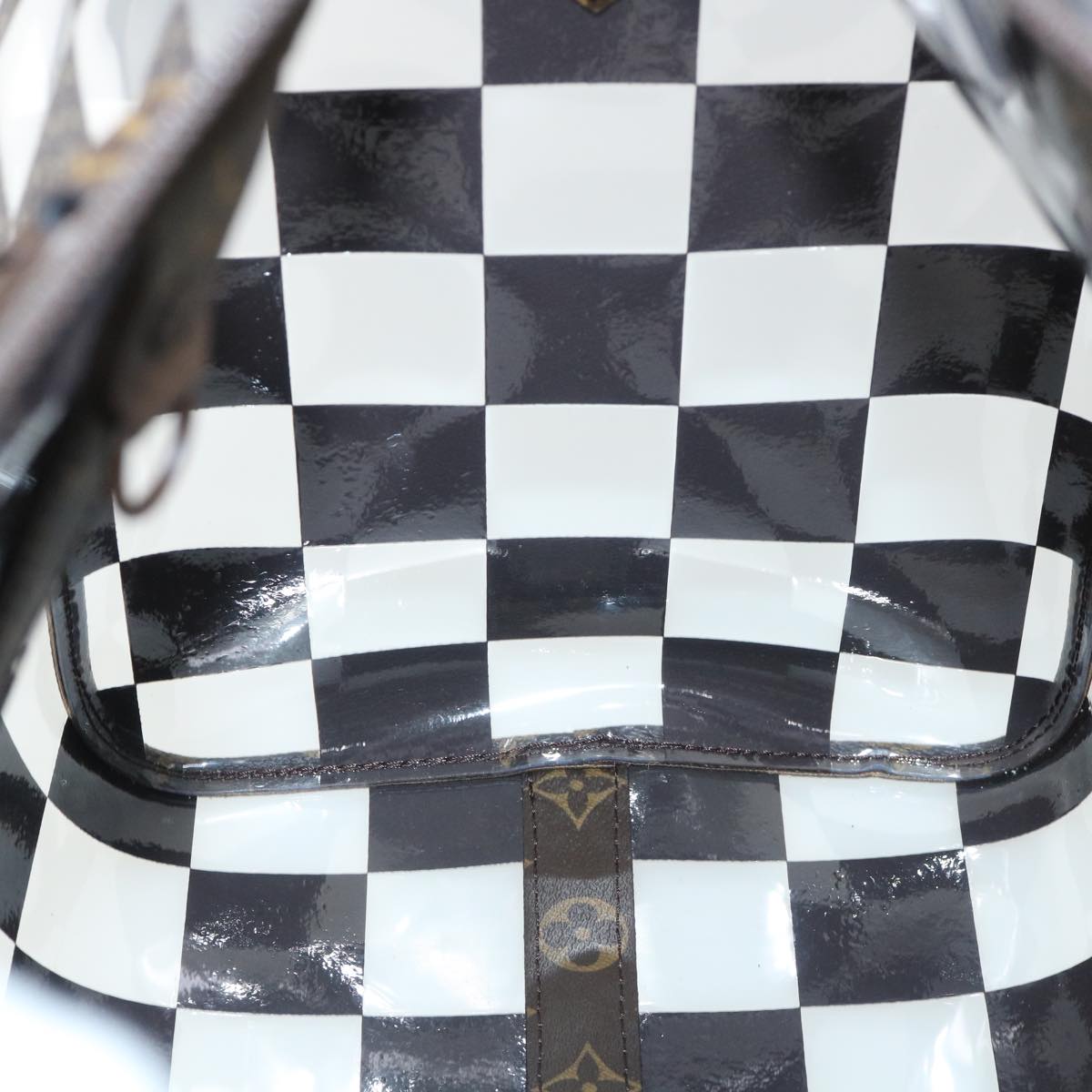 LOUIS VUITTON Monogram chess Keepall Bandouliere 50 Boston M20864 LV Auth 31818S