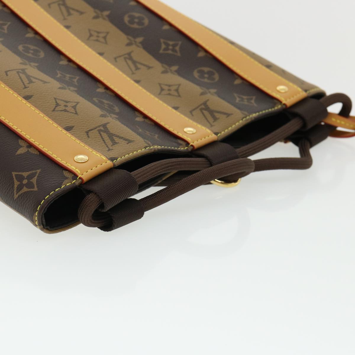 31989S VUITTON Monogram Stripe Randonnee messenger Shoulder M45968 Auth 31989SM