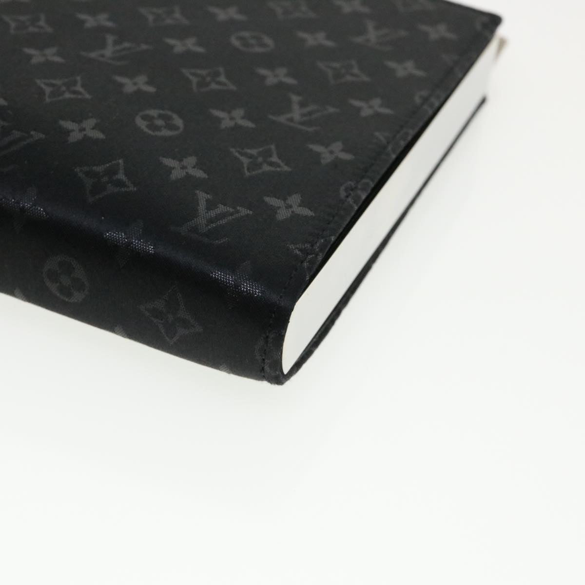 LOUIS VUITTON Monogram Satin Ange MM Hand Bag Black M92101 LV Auth 31990AV