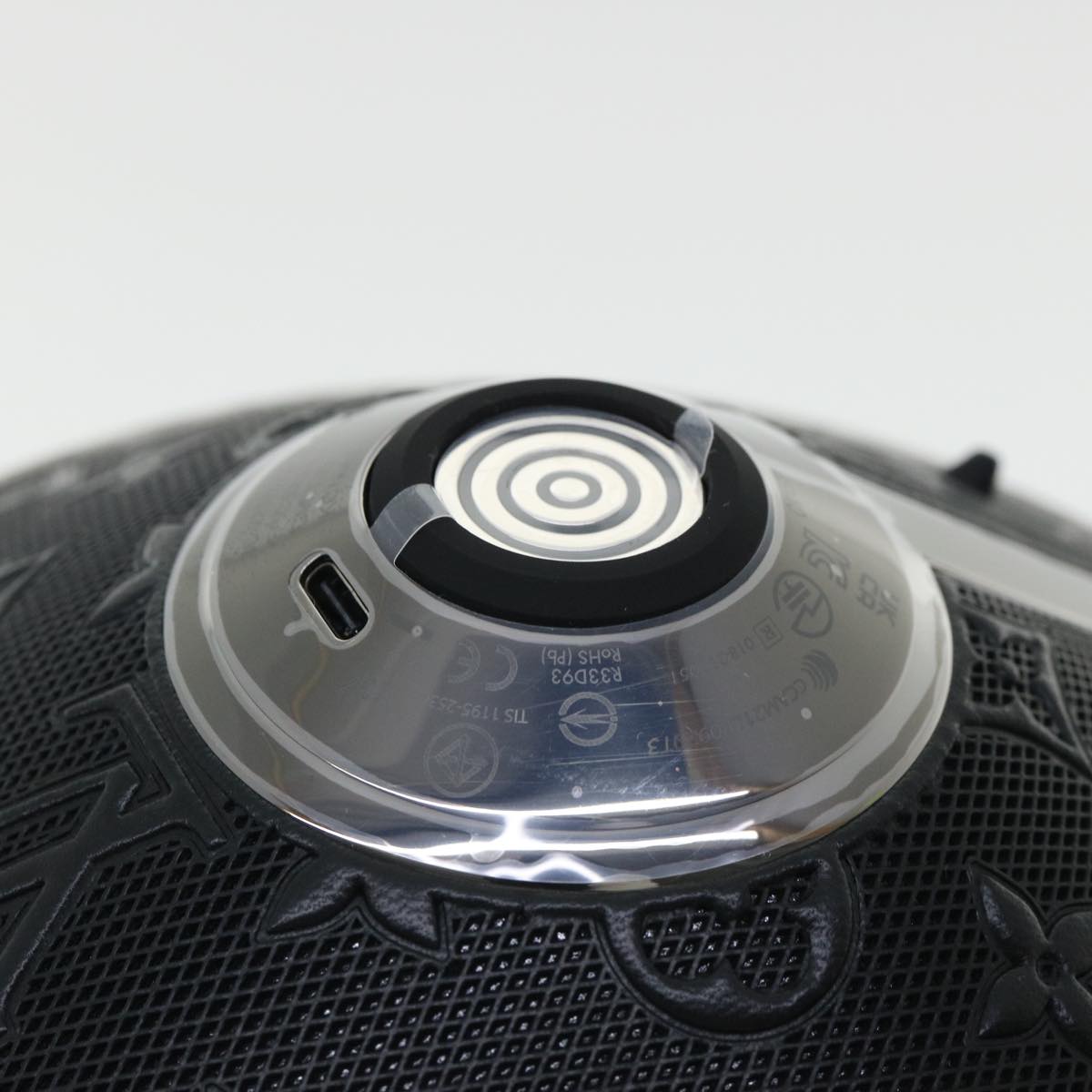 LOUIS VUITTON Monogram Horizon light-up speaker object Black QAC000 Auth 32374S