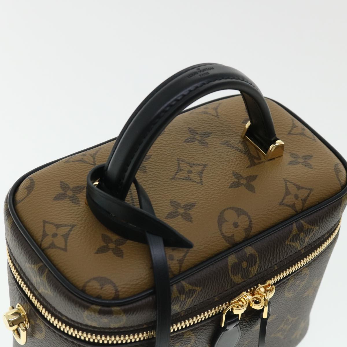 LOUIS VUITTON Monogram Reverse Vanity NVPM Hand Bag 2way M45165 LV Auth 32450S