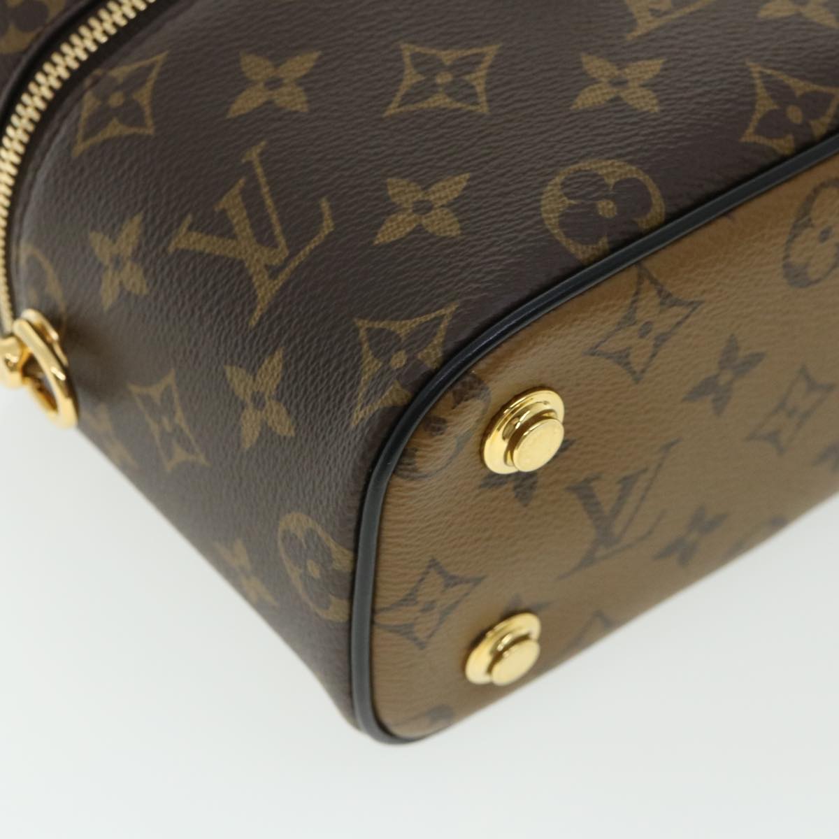 LOUIS VUITTON Monogram Reverse Vanity NVPM Hand Bag 2way M45165 LV Auth 32451S
