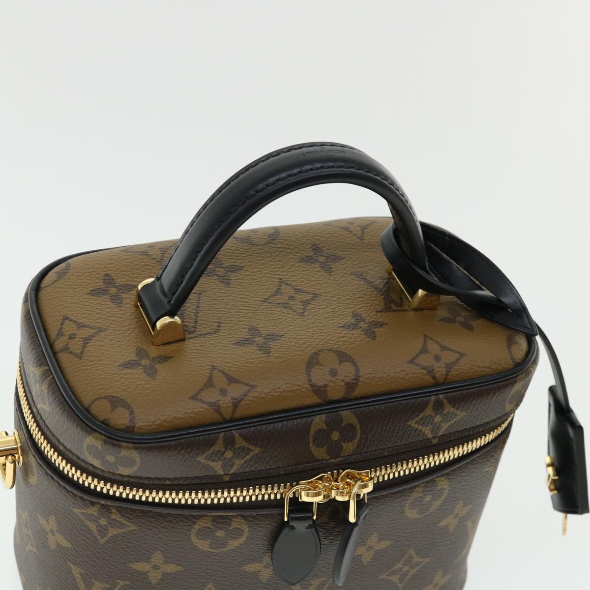 LOUIS VUITTON Monogram Reverse Vanity NVPM Hand Bag 2way M45165 LV Auth 32451S