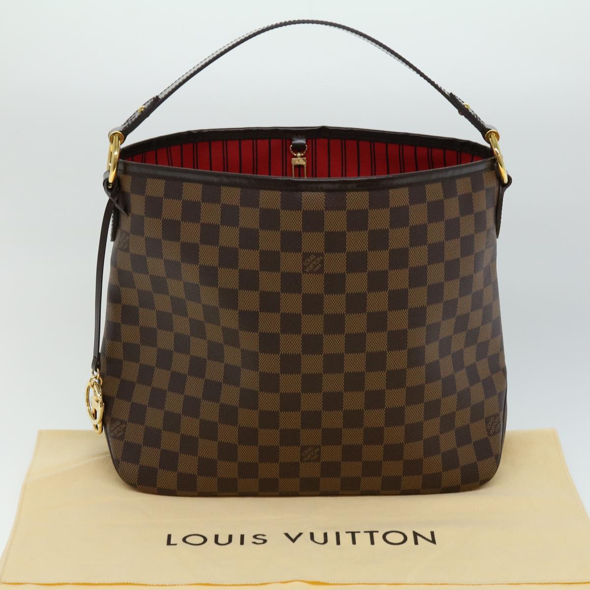 LOUIS VUITTON Damier Ebene Delightful PM Shoulder Bag N41459 LV Auth 32626SA