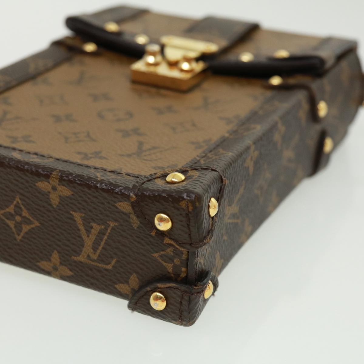 LOUIS VUITTON Reverse Pochette Trunk Vertical Shoulder Bag M67873 LV Auth 32652S