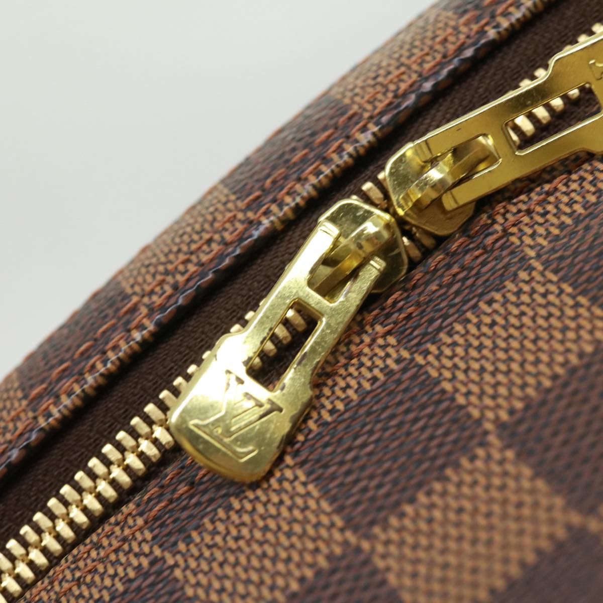 LOUIS VUITTON Damier Ebene Nice Hand Bag SPO 2way N47280 LV Auth 32758SAV
