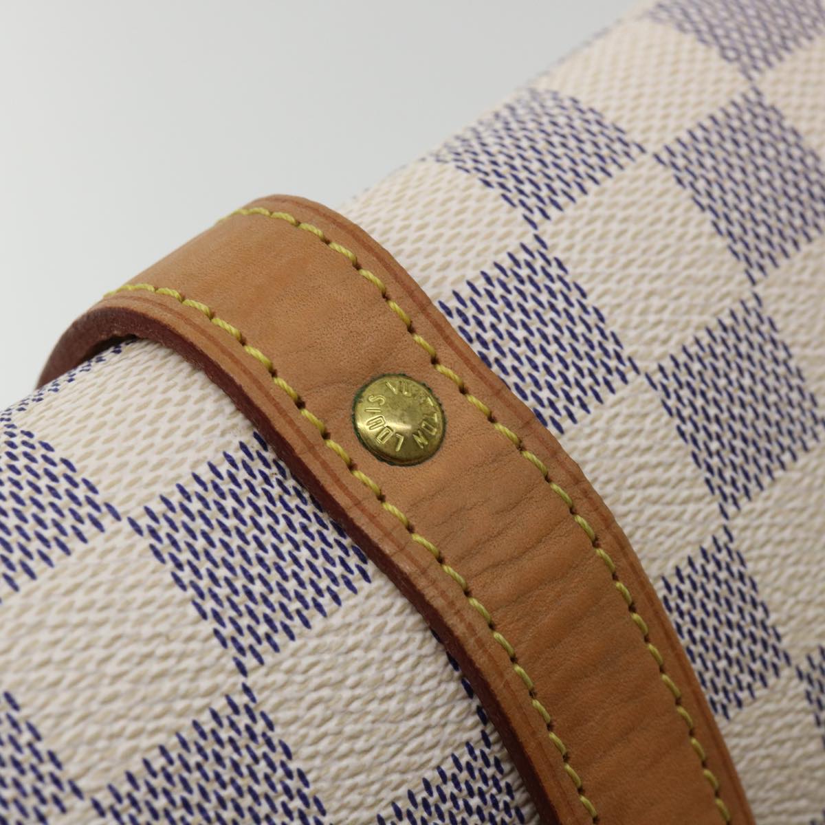 LOUIS VUITTON Damier Azur Saumur 30 Shoulder Bag SPO N48202 LV Auth 32766SAV