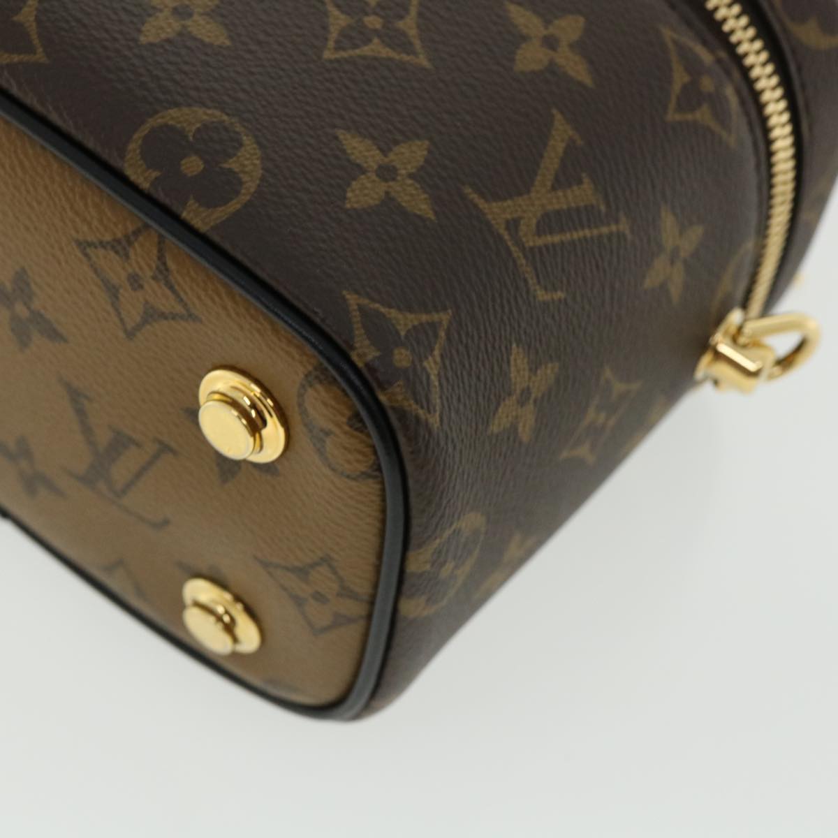 LOUIS VUITTON Monogram Reverse Vanity NVPM Hand Bag 2way M45165 LV Auth 33160S