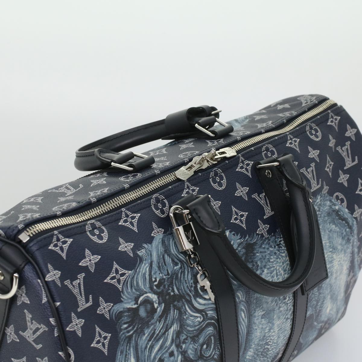 LOUIS VUITTON Monogram savanna Keepall Bandouliere 45 Boston M54129 Auth 33473S