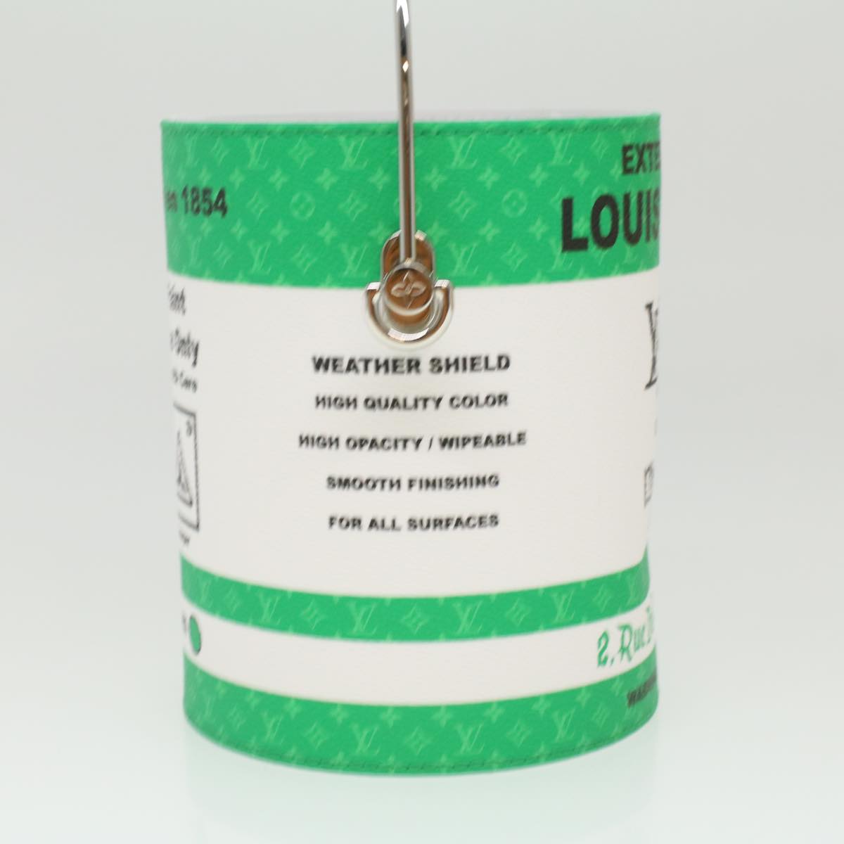 LOUIS VUITTON Monogram Painted Can Hand Bag PVC 2way Green M81592 Auth 34203SM