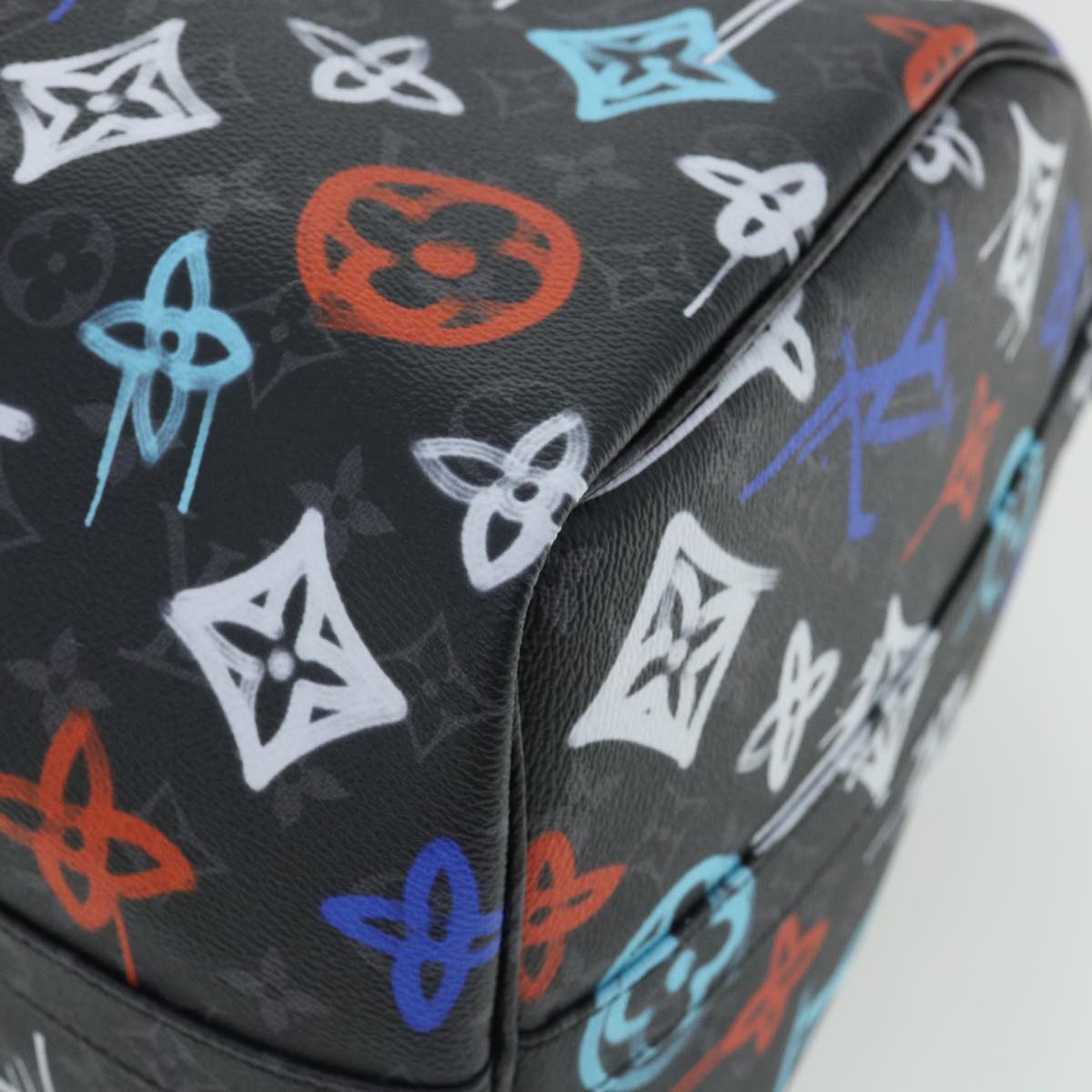 LOUIS VUITTON Monogram Eclipse Keepall Bandouliere 50 Boston M21384 Auth 34215S
