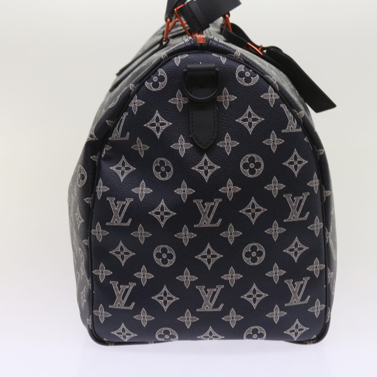 LOUIS VUITTON Monogram Ink Keepall Bandouliere 50 Bag Navy M43684 LV Auth 37879SM