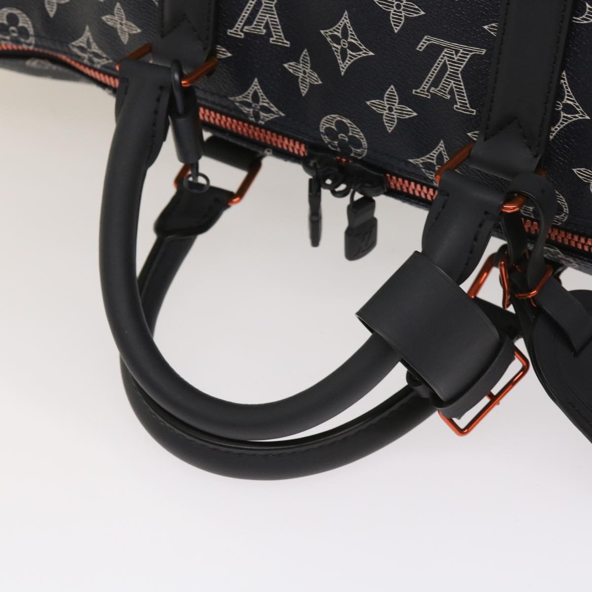 LOUIS VUITTON Monogram Ink Keepall Bandouliere 50 Bag Navy M43684 LV Auth 37879SM