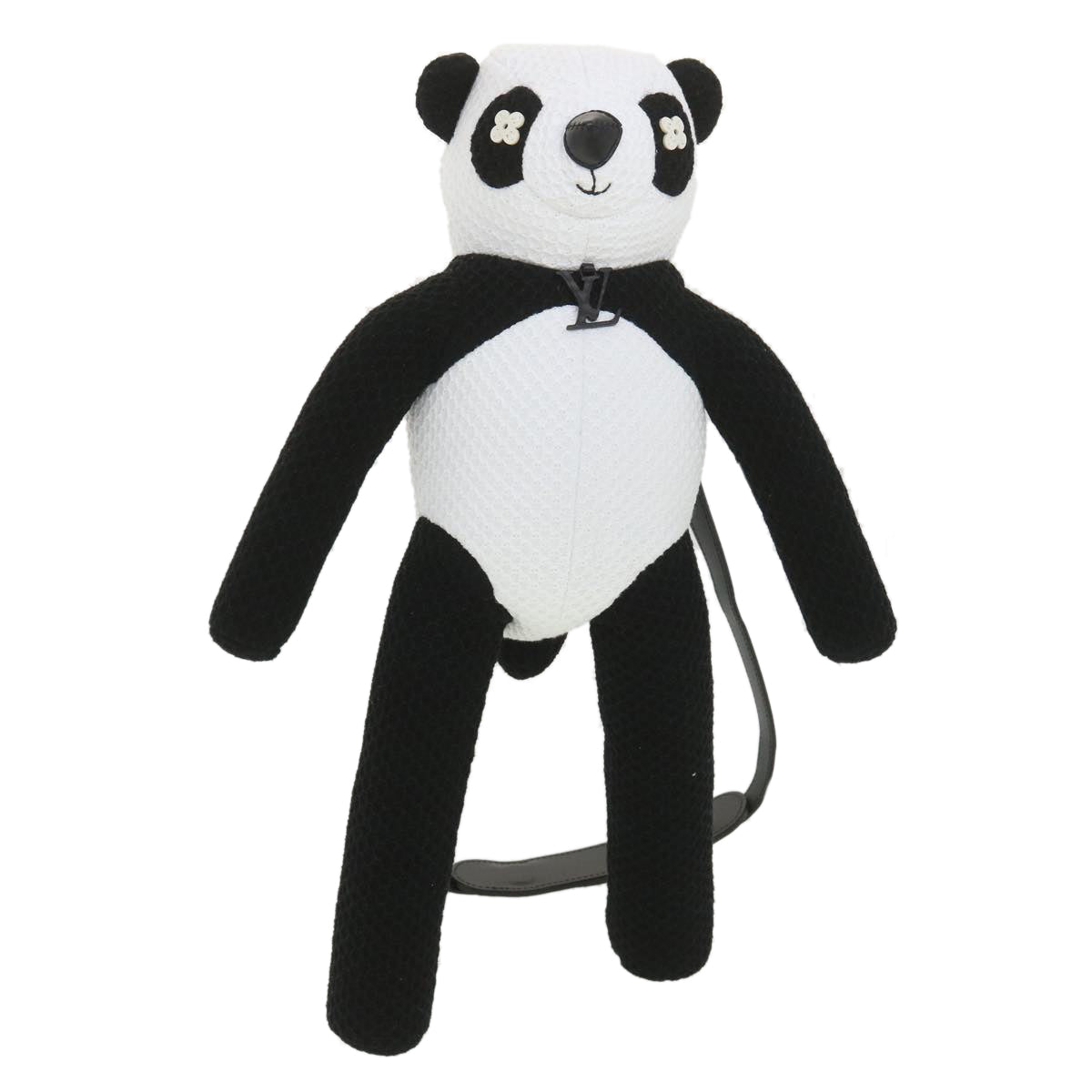 LOUIS VUITTON LV Friend Panda Bear Shoulder Bag cotton Black White M57414 37880SM