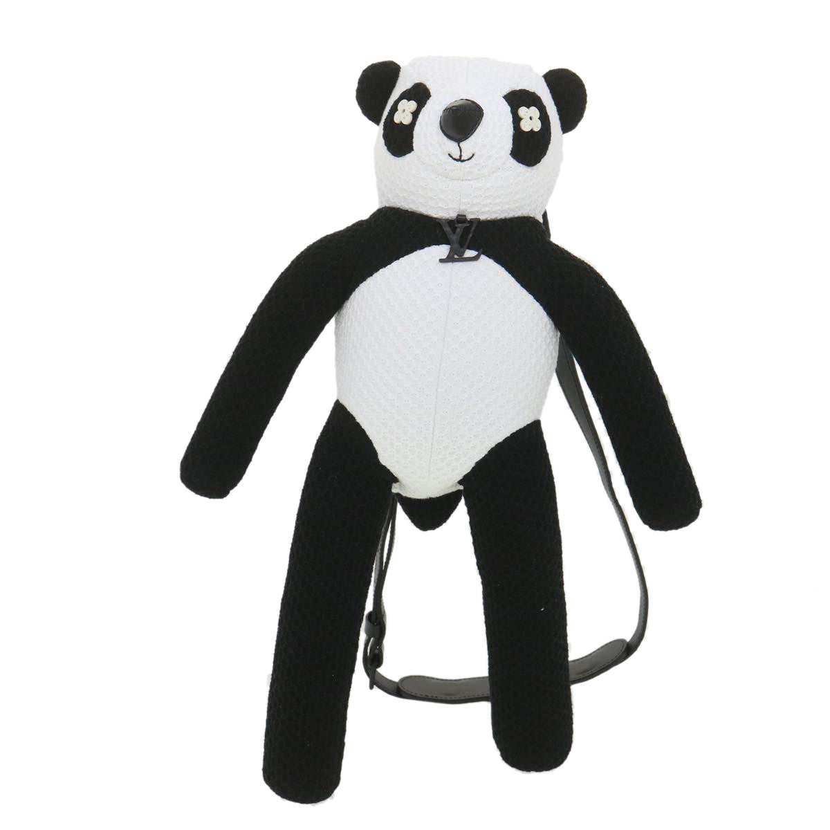 LOUIS VUITTON LV Friend Panda Bear Shoulder Bag cotton Black White M57414 37880SM