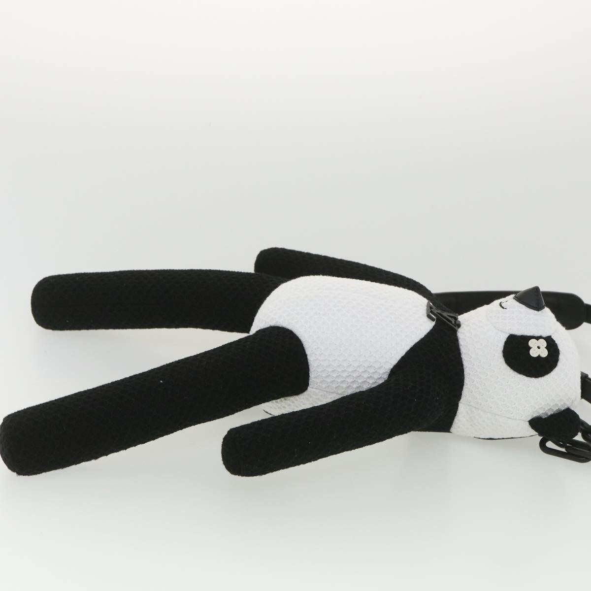 LOUIS VUITTON LV Friend Panda Bear Shoulder Bag cotton Black White M57414 37880SM