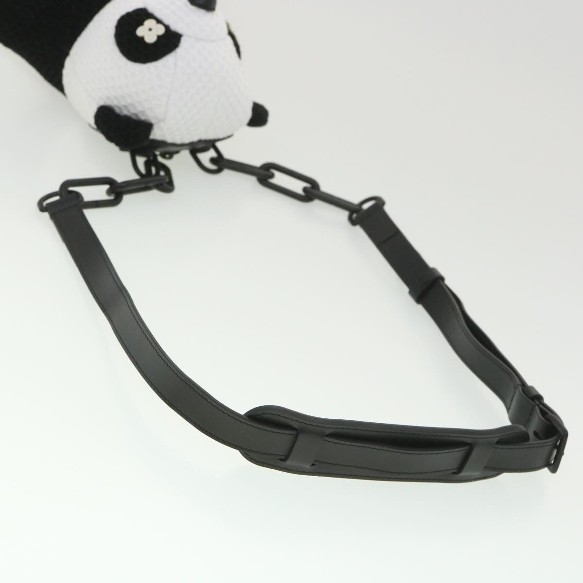 LOUIS VUITTON LV Friend Panda Bear Shoulder Bag cotton Black White M57414 37880SM
