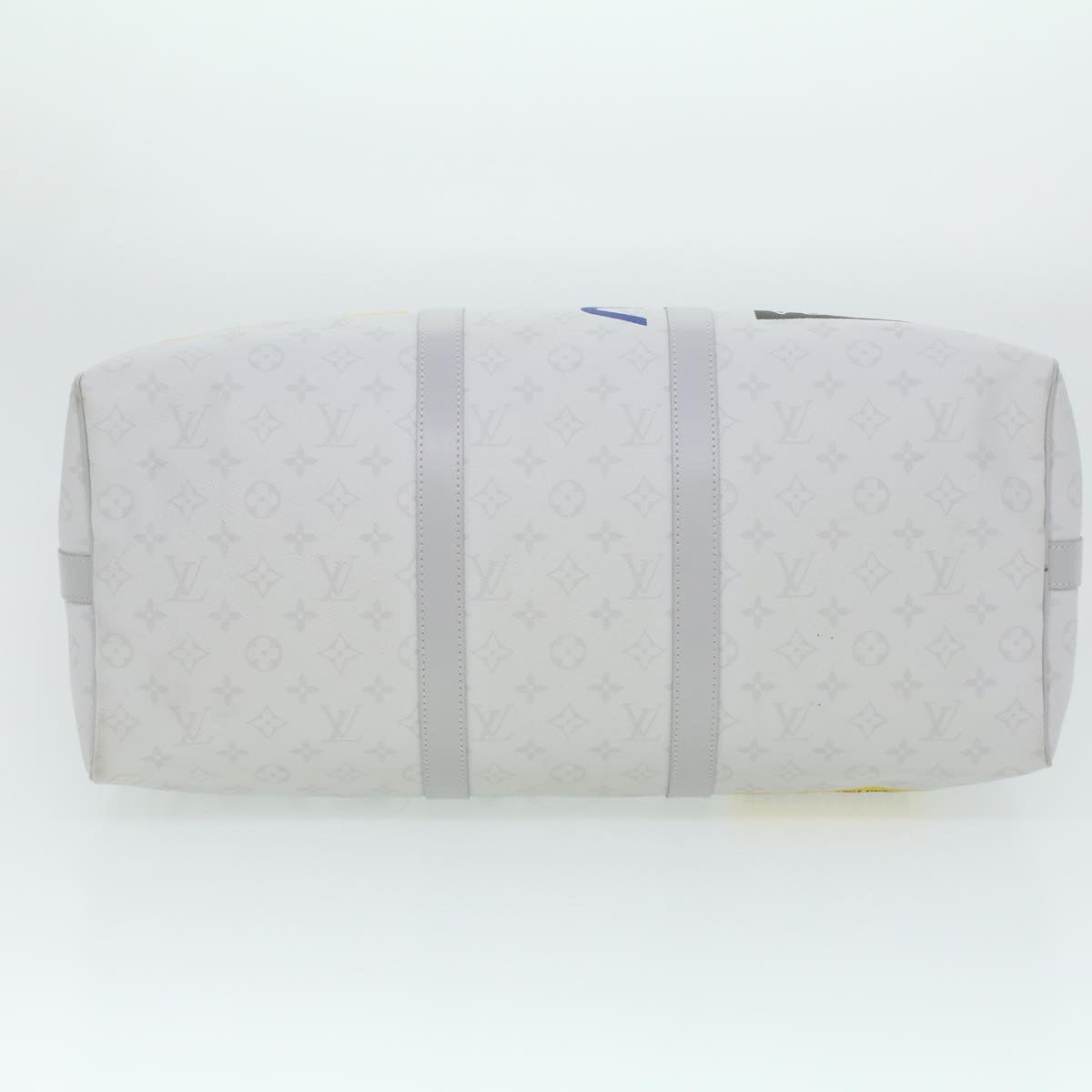LOUIS VUITTON Monogram Keepall Bandouliere 50 Boston Bag White M44643 LV 37882S