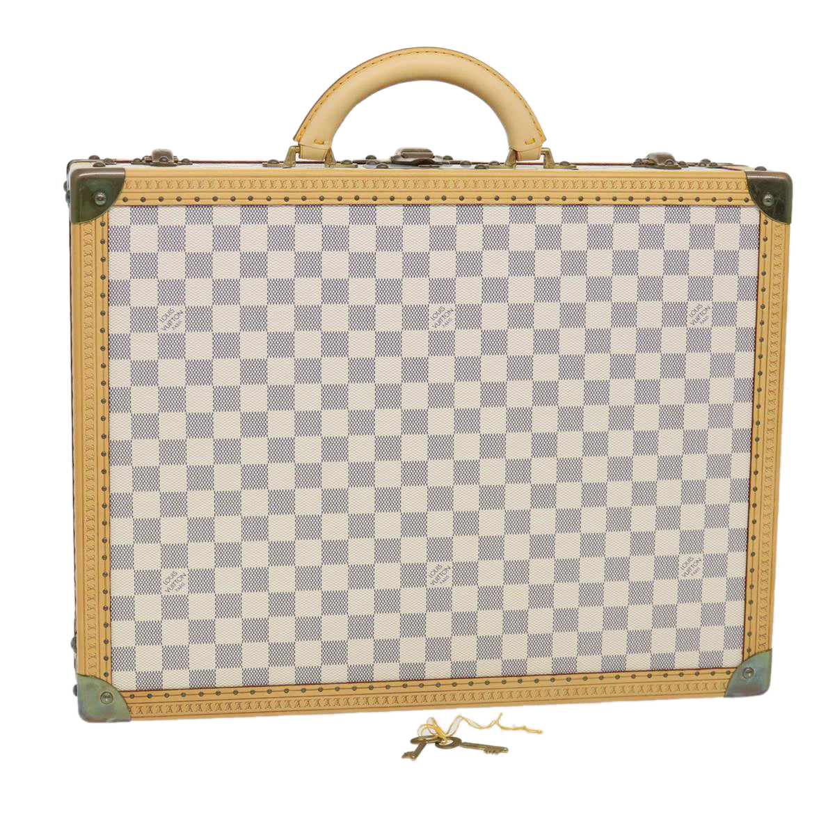 LOUIS VUITTON Damier Azur Cotteville 45 Trunk SPO LV Auth 38808SM
