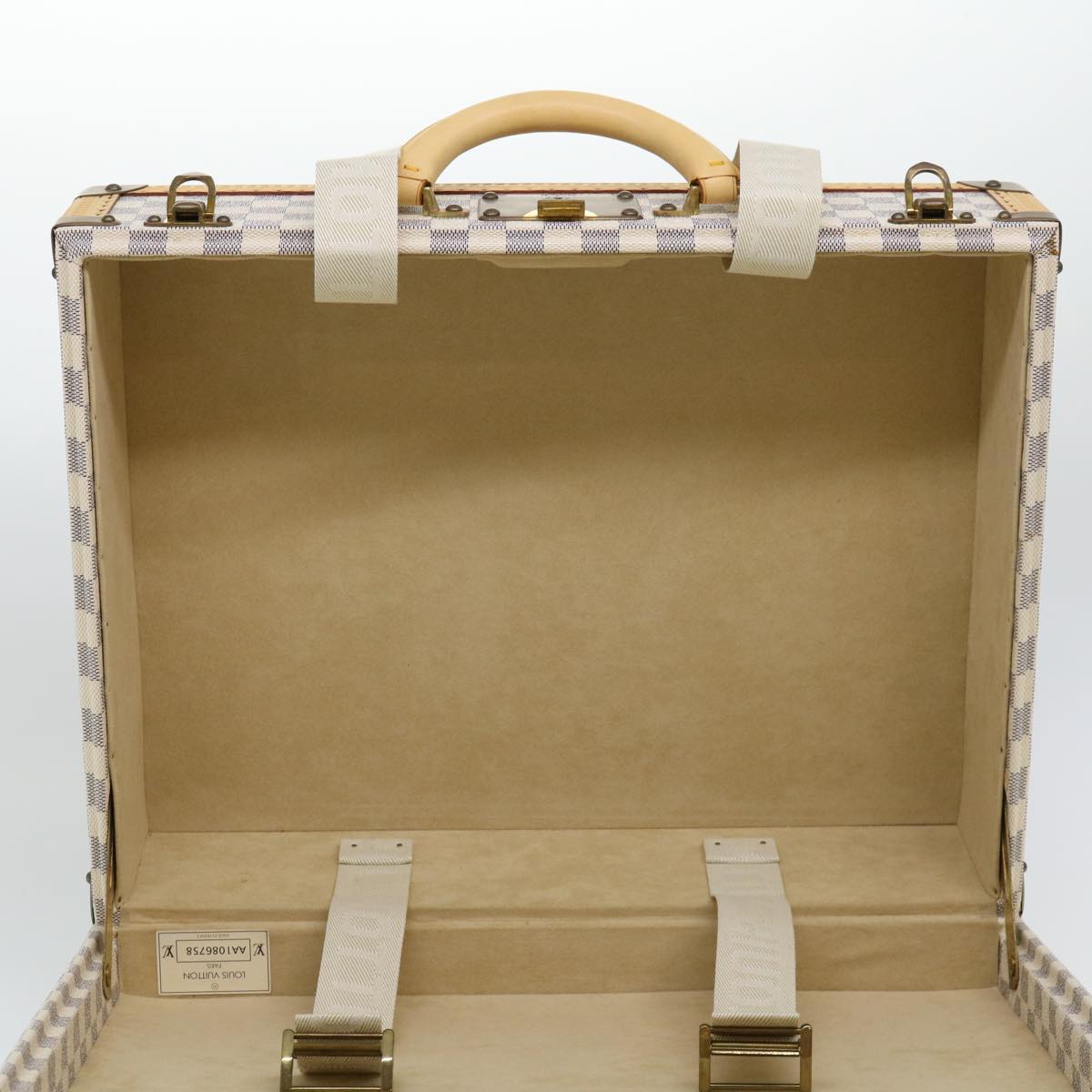 LOUIS VUITTON Damier Azur Cotteville 45 Trunk SPO LV Auth 38808SM