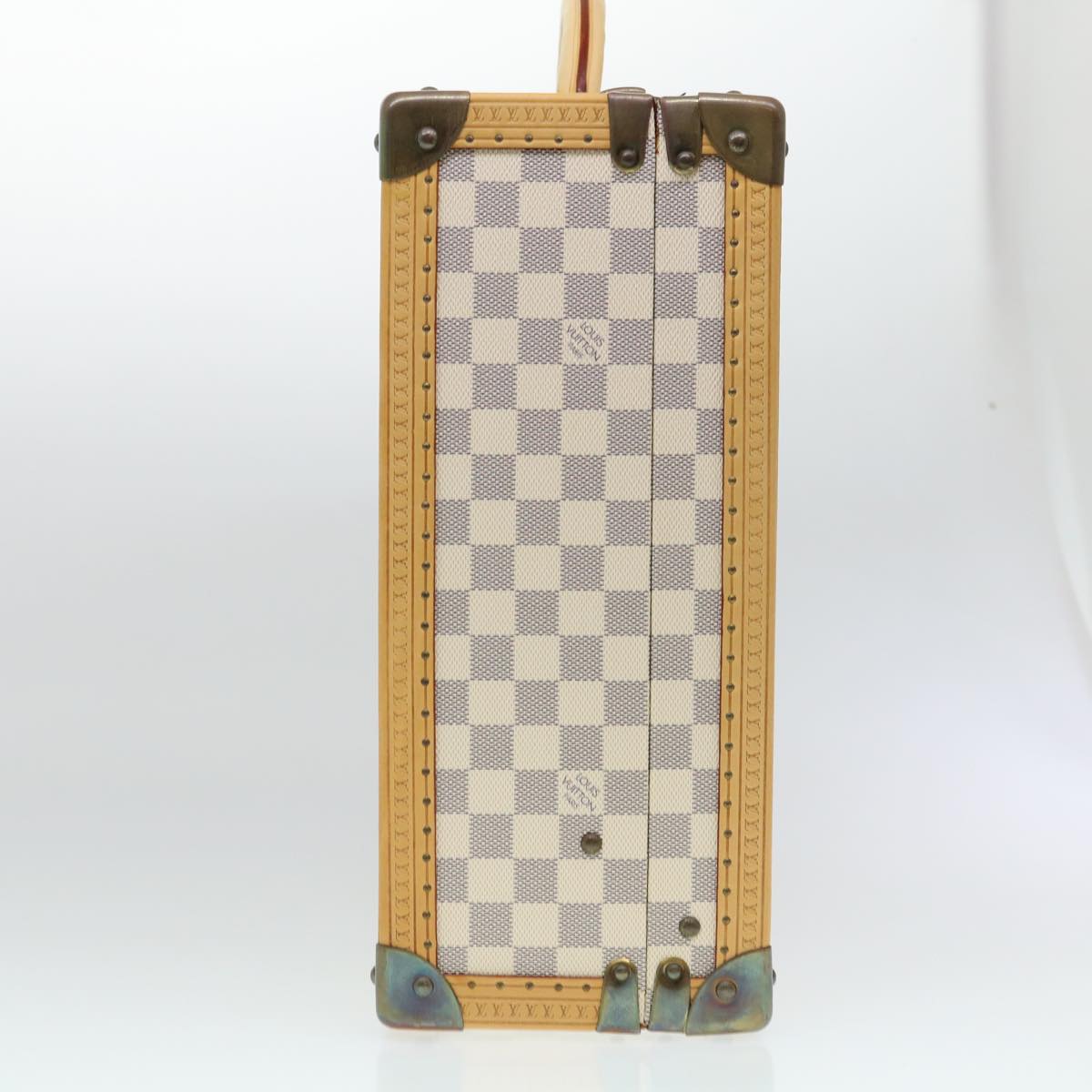 LOUIS VUITTON Damier Azur Cotteville 45 Trunk SPO LV Auth 38808SM