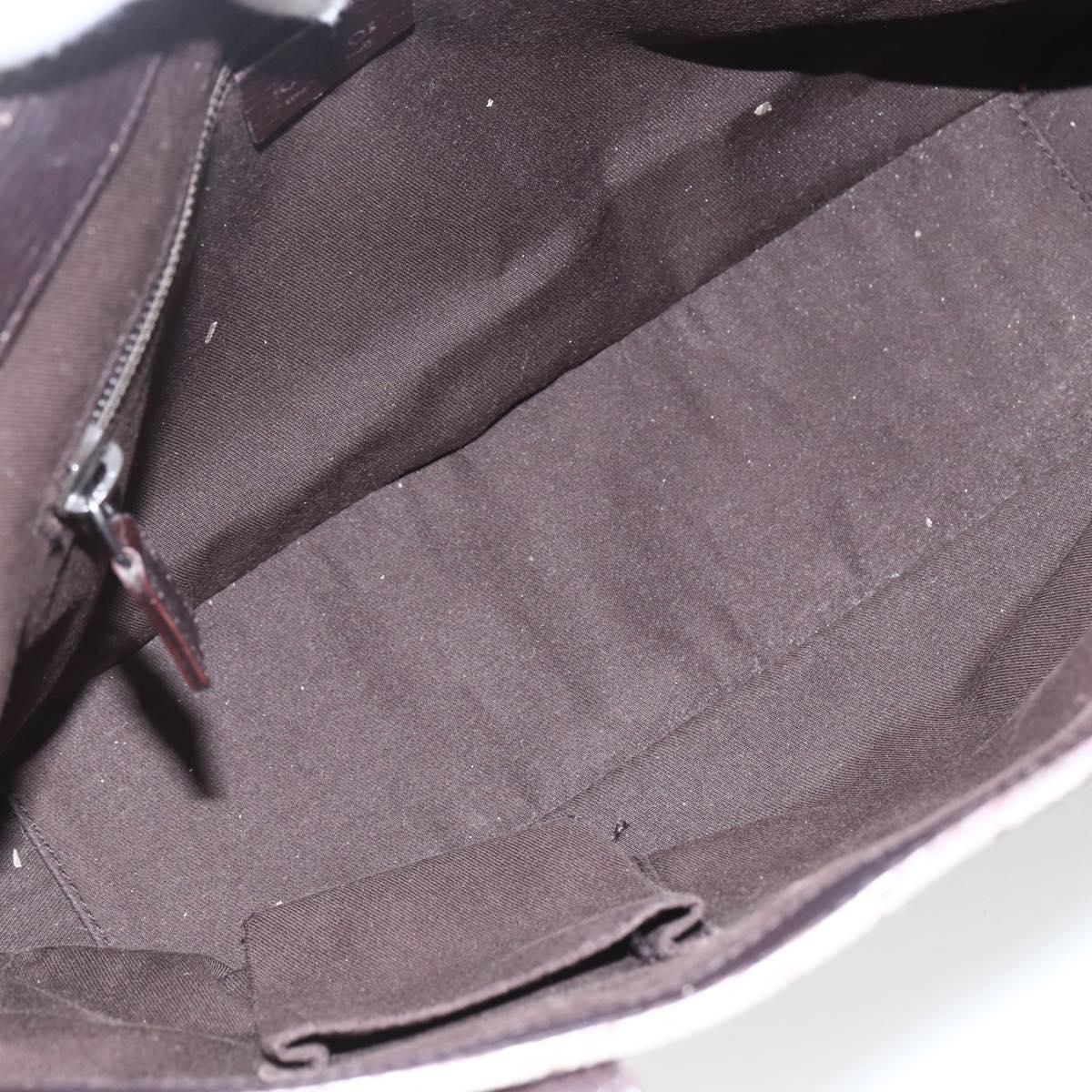 GUCCI GG Supreme Hand Bag PVC Leather Beige 141976 Auth 38817