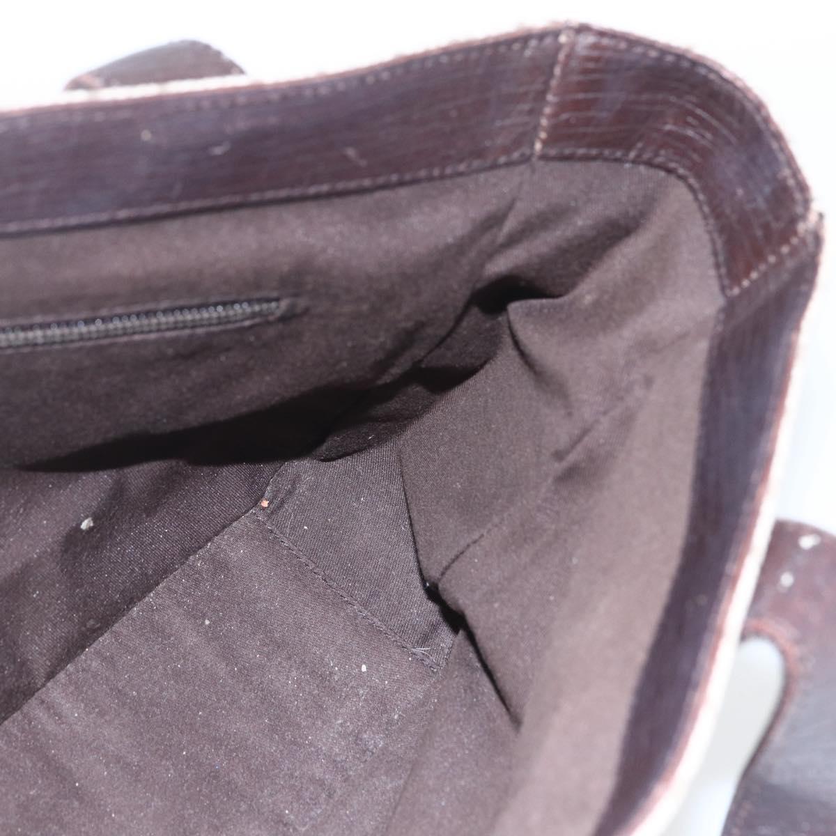 GUCCI GG Supreme Hand Bag PVC Leather Beige 141976 Auth 38817