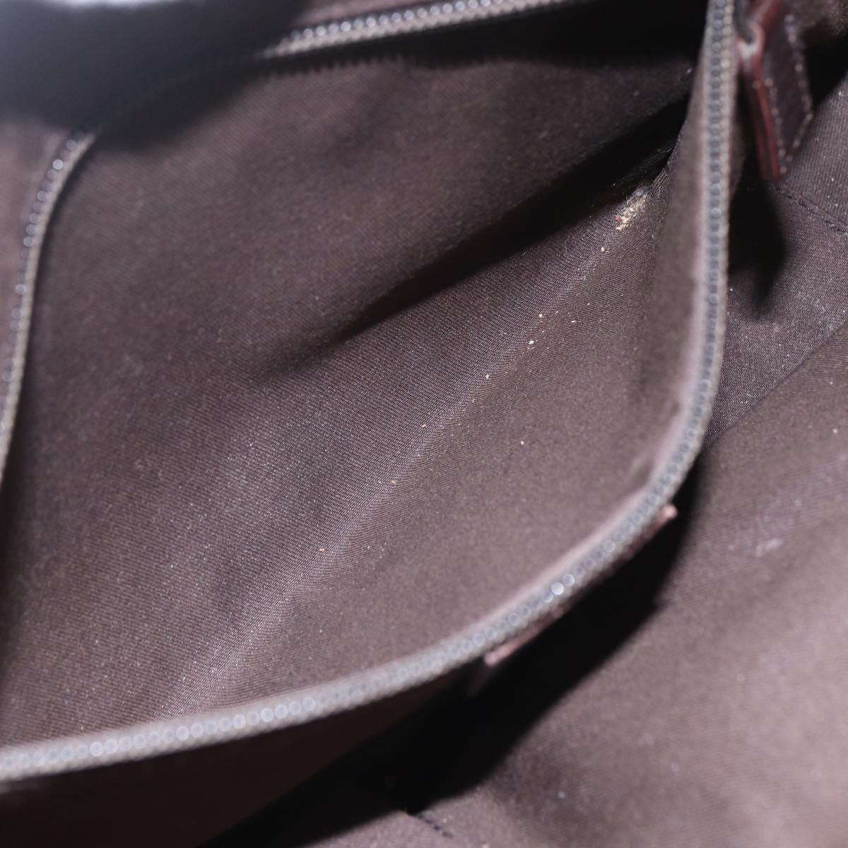 GUCCI GG Supreme Hand Bag PVC Leather Beige 141976 Auth 38817